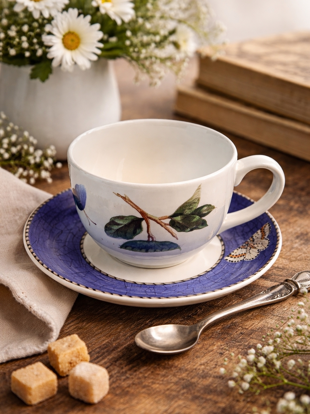Wedgwood  Sarah's Garden Porcelain Plate Teacup And Saucer
